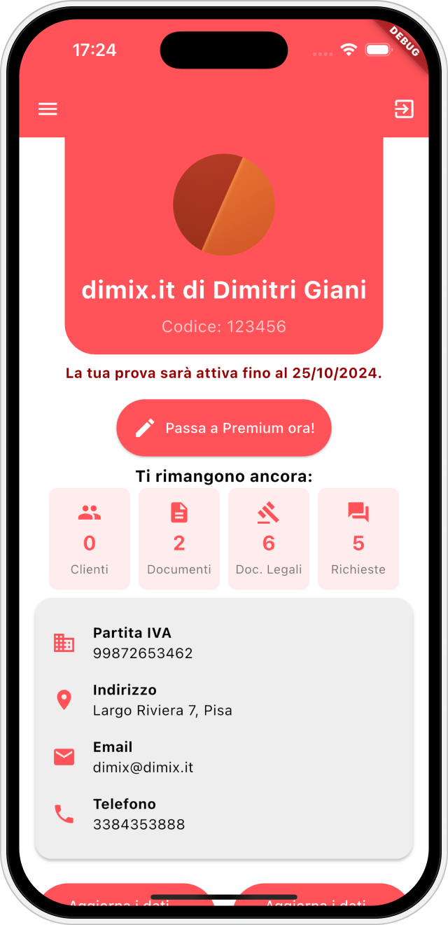 accoutino su iPhone e Android